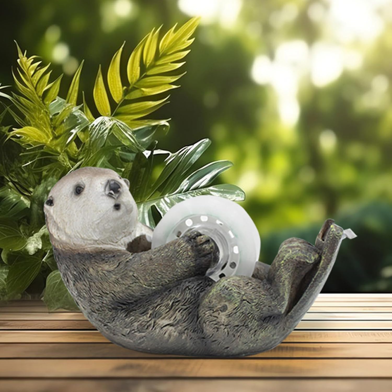 Tape Holder, Cute Office Desk Tape Dispenser, Funny Animal Office Supplies for Desk Accessories Office and Home (Otter) image 3