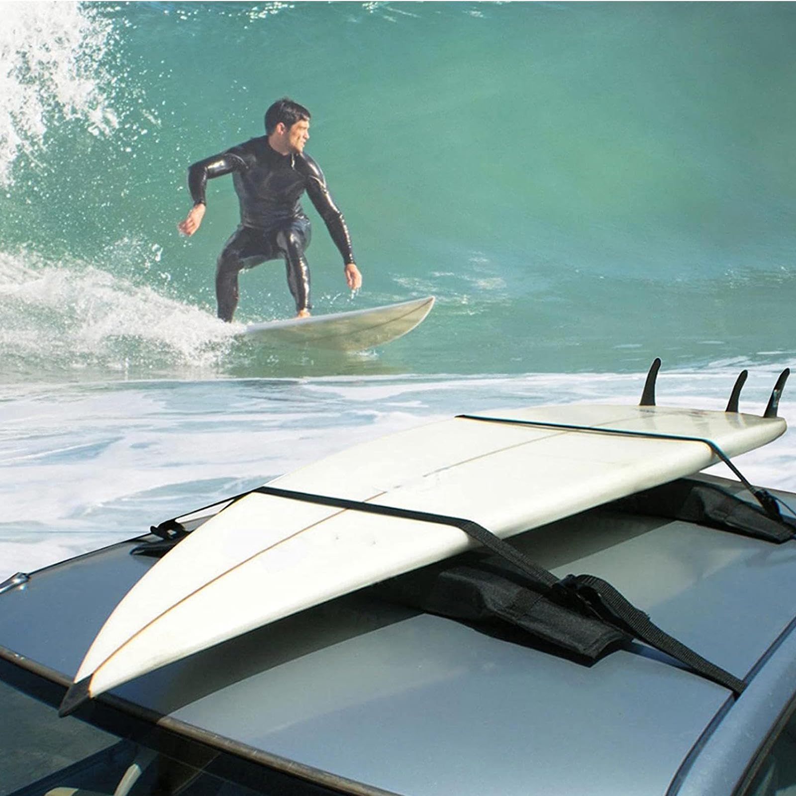 Kayak Cover Car Soft Roof Rack Pads For Kayak Surfboard SUP Canoe ...