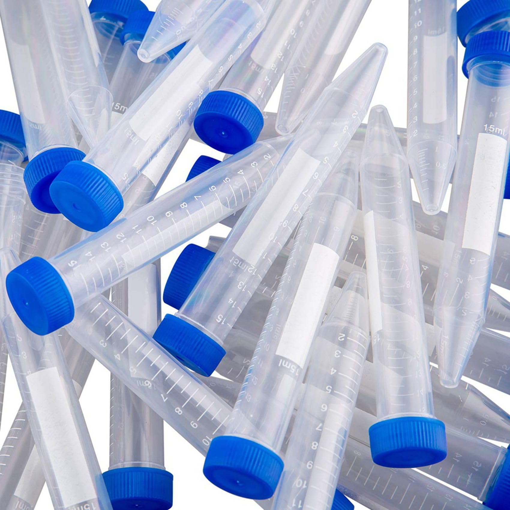 Provette Coniche da Centrifuga 15ML, 400 Provette nel Plastica Sterili con Tappi un Vite, Contenitore nel Polipropilene
