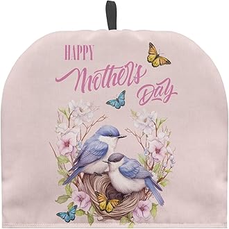 Bird Butterfly Insulated Teapot Cozy Dust Cover Large Tea Cozy for Teapot Lightweight Teapot Cozy Kettle Cover for Teapot, Kettle or French Press