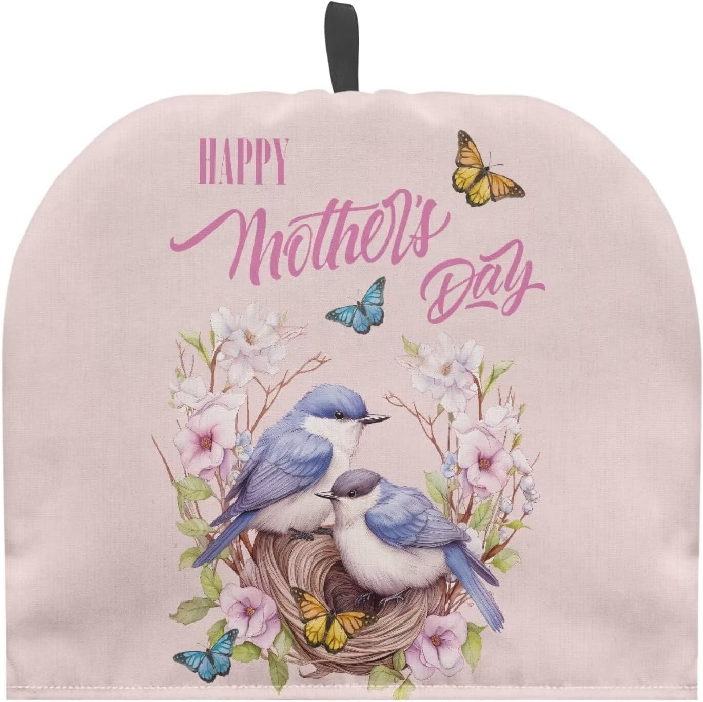 Bird Butterfly Insulated Teapot Cozy Dust Cover Large Tea Cozy for Teapot Lightweight Teapot Cozy Kettle Cover for Teapot, Kettle or French Press