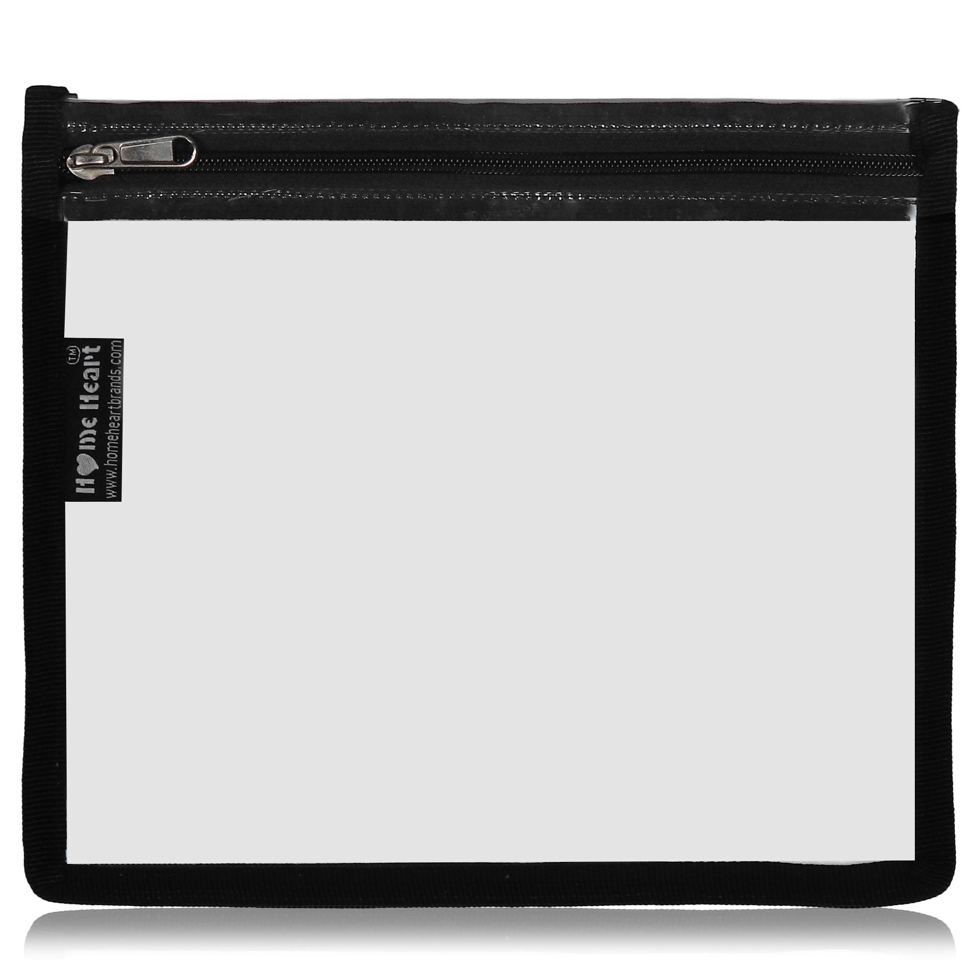 HOME HEART Brands Multi-Purpose Water Resistant Clear Pvc Organizer Bag Pouch with Zipper Closure