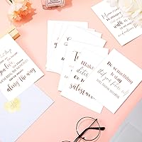 Vista 3 de 15 tarjetas inspiradoras, regalos a granel con citas, decoración de escritorio con 2 soportes de bloque de madera, tarjetas motivacionales