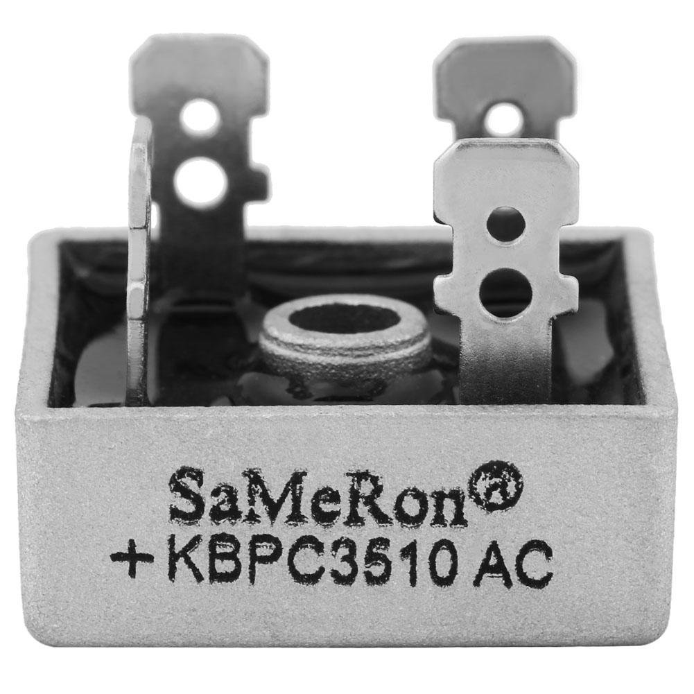 Walfront KBPC3510 35A 1000V Rectificador de Puente de Diodo de Silicio de Caja de Metal de Alta Potencia