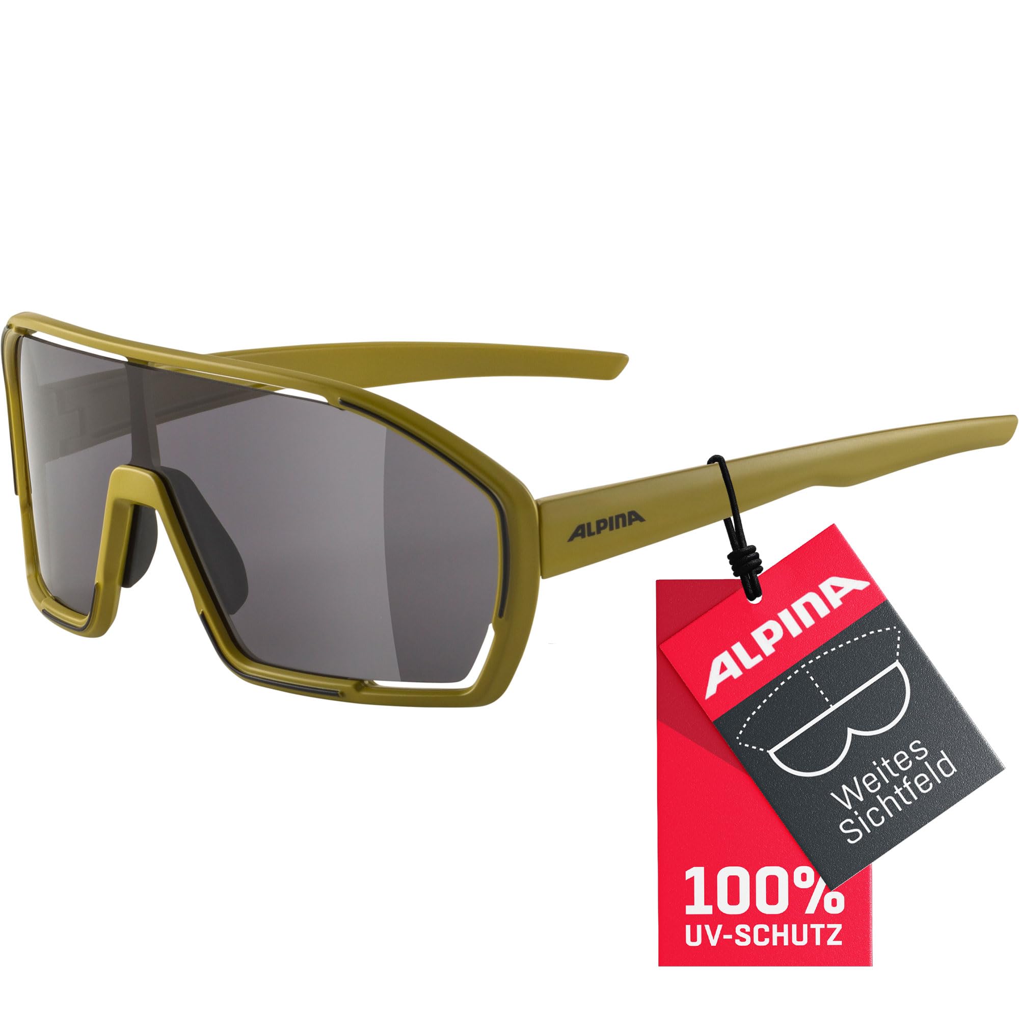 ALPINA BONFIRE - Beschlagfreie, Vielseitig Einsetzbare Sport- und Fahrradbrille mit 100 Prozent UV-Schutz Für Erwachsene