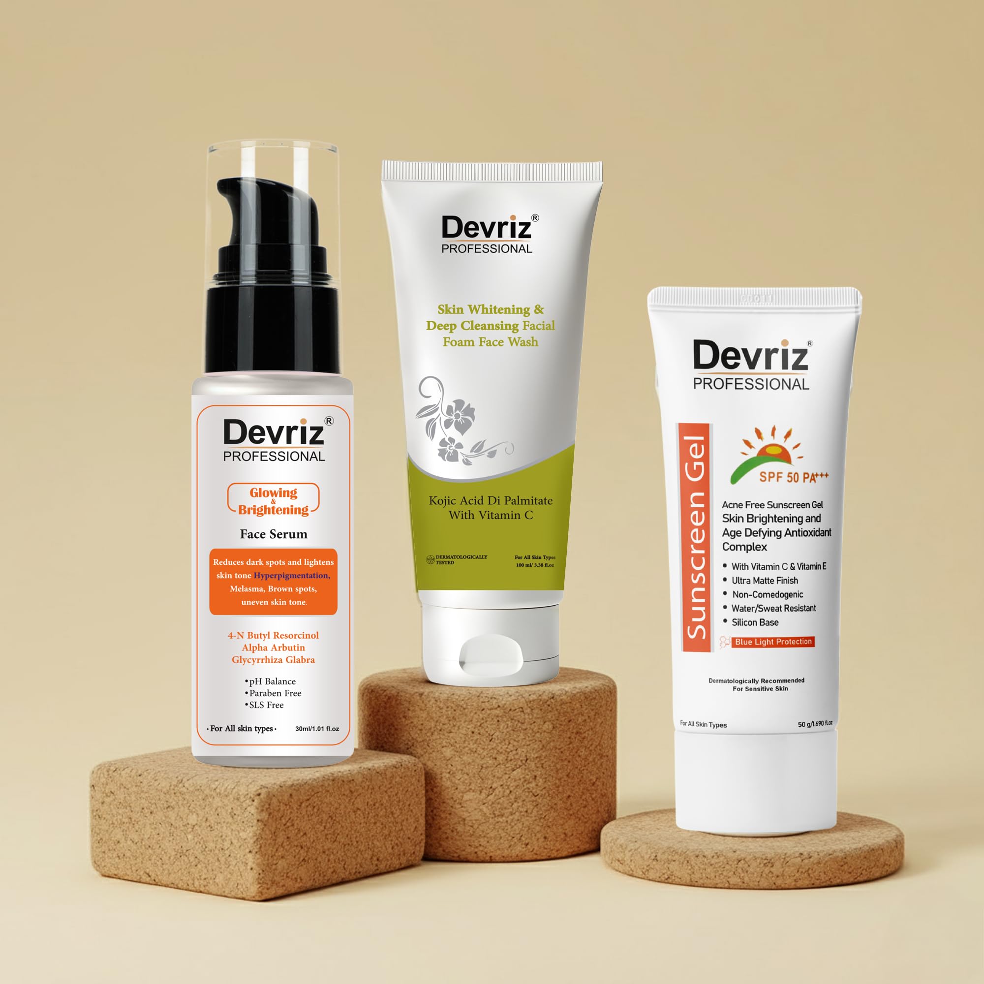 Face Wash + Serum + Sunscreen PA+++ | Glowing Skin | Pimple Scar Free Skin | Protects From UV-A/B | For All Skin Types | Combo of 3-image-31