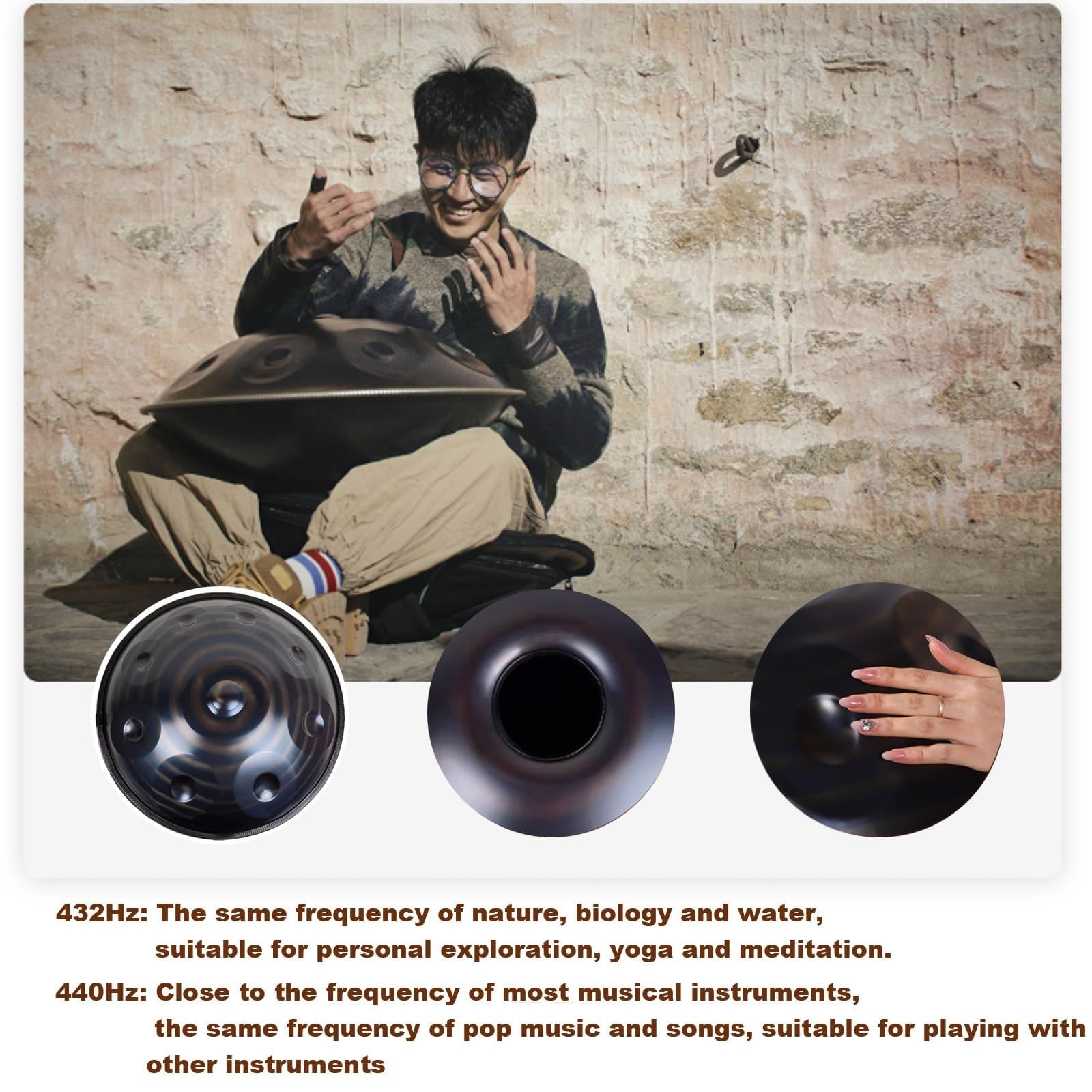 432Hz ハンドパンドラム 22インチ ハンドドラム 大人用