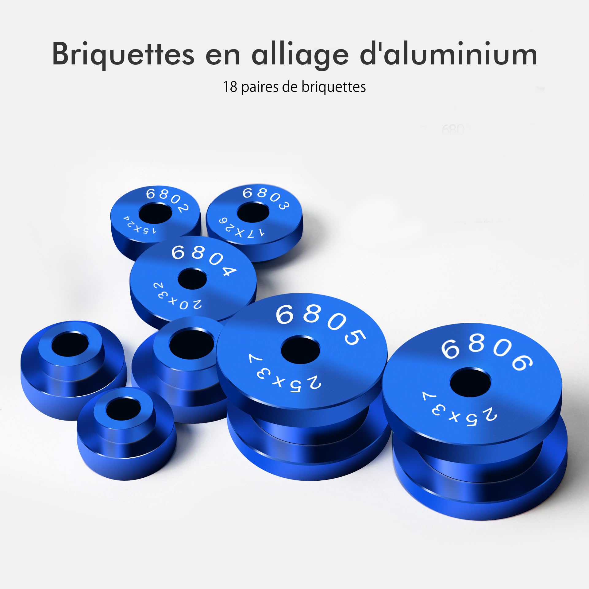 Mimoke Kit d'outil de presse à roulement de vélo professionnel, Ensemble d'installation de roulement de moyeu et de boitier de pédalier, Alliage d'aluminium usiné CNC
