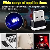Vista 60 de Augeny 4 lámparas LED USB para el interior del automóvil, luz nocturna decorativa USB enchufable, kit de iluminación ambiental portátil, accesorios