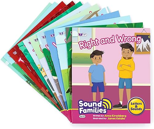 Vista 2 de Junior Learning Lectores decodificables Sonido Familias Consonantes Ficción Fase 5.5, Aprende a Leer, Textos fáciles decodificables, con 12 libros