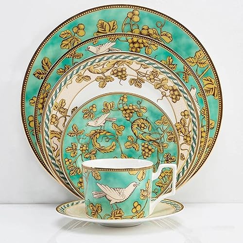 LLLY - Juego de platos de cerámica de estilo europeo, platos de estilo occidental, vajilla de café