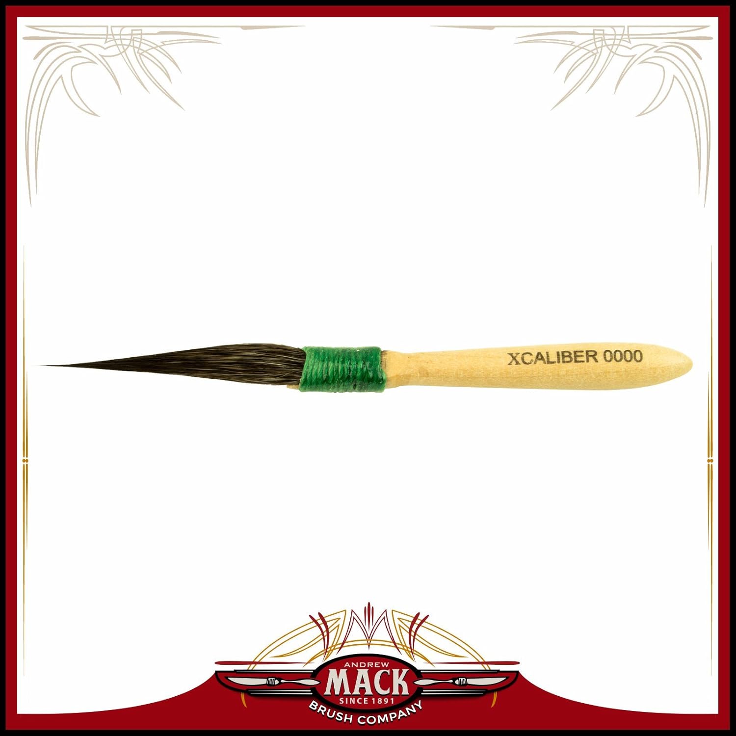 Size 0000 The Xcaliber Striper Brush Series 1 1/2" Short Blue Squirrel Hair Creates Greater Control & Intricate Designs