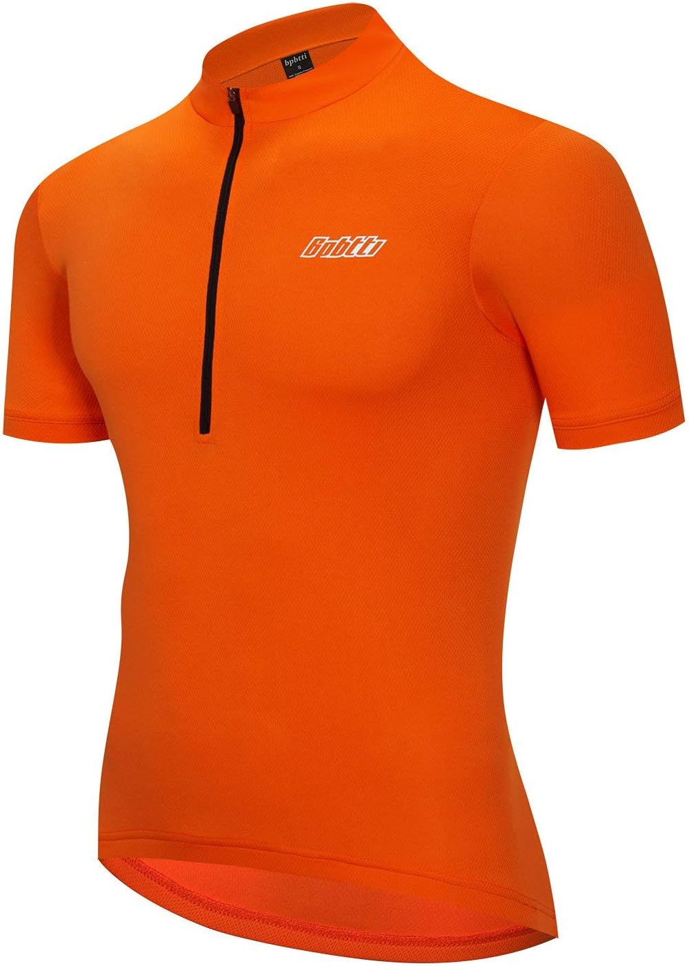 bpbtti Men's Short Sleeve Cycling Jersey with Half Zipper & 3 Rear Pockets - Quick Dry Bike Shirt
