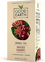 Good Earth Spiced Cherry Flavored Herbal Tea, Sensorial Blend, Natural, 15 Bags (Pack of 5)