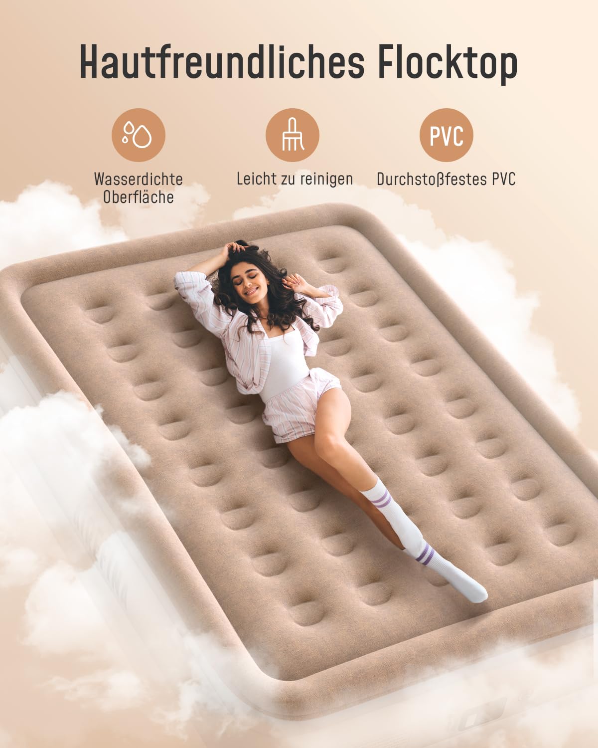 Opblaasbaar matras voor auto, opblaasbaar bed, autostoel, comfortabel, met elektrische luchtpomp