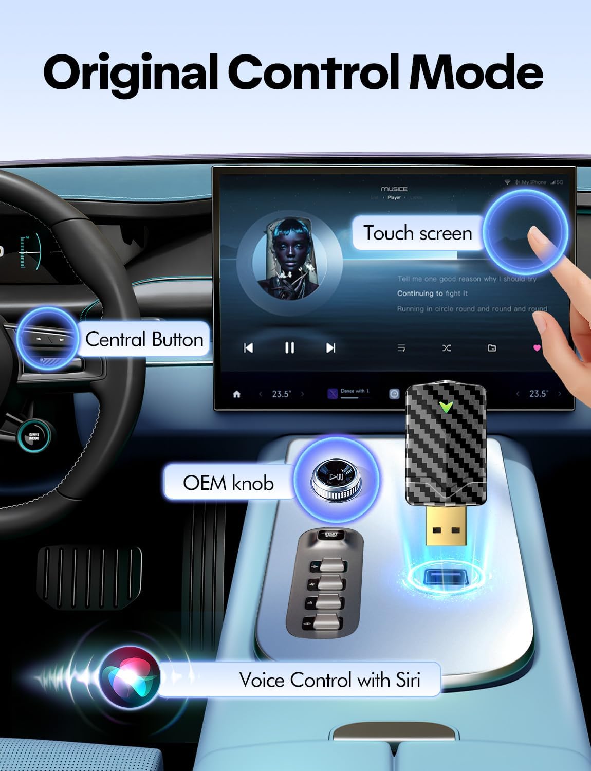 2025 Wireless CarPlay Adapter for iPhone, Mini Android Auto Adapter Converts Factory Wired to Wireless, Plug & Play, No Delay, Stable Connection Car Play Dongle for iOS 10+ / Android 11+ - Image 6