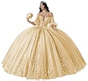 DXUOPL Lace Appliques Quinceanera Dresses Luxury Beaded Ball Gown Glitter Tulle Vestidos de 15 años with Removable Sleeves
