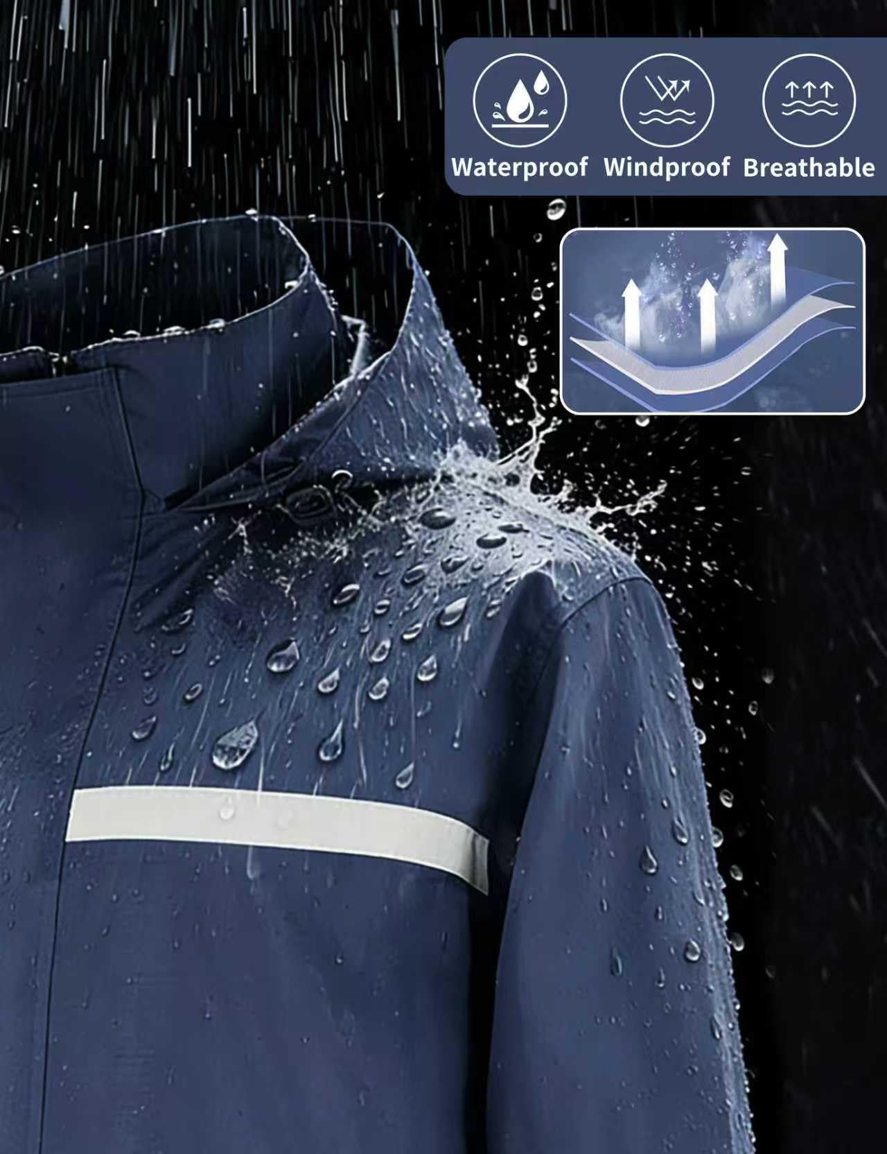 Unisex Rf-164 Regenmantel