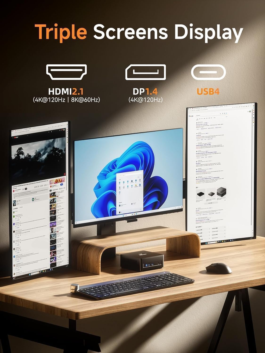 MINISFORUM UM690L Mini PC, AMD Ryzen 9 6900HX Mini Computer (8C/16T, fino a 4,9 GHz), 16 GB LPDDR5 e 512 GB SSD PCIe 4.0, DP/HDMI 2.1/USB4, 4 x USB A, WIFI6E/BT5.2