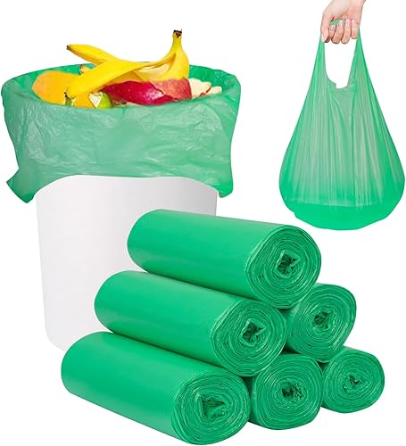 PetsHome Bolsas de basura, bolsas de basura, 120 unidades de 6 galones extragruesas a prueba de fugas, bolsas de basura para papeleras para el hogar