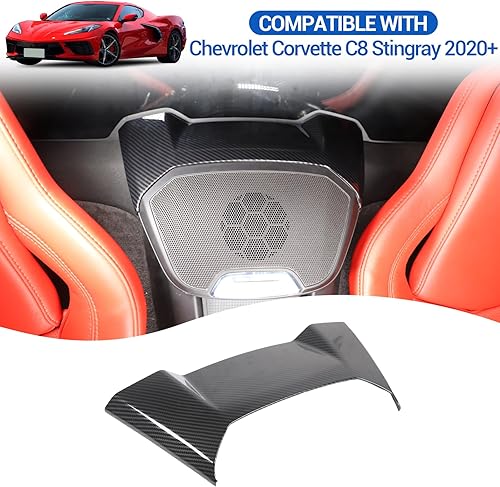 Miniatura 6 de Cubierta de altavoz superior trasera compatible con Chevrolet Corvette C8 Stingray 2020-2024, cubierta superior del cargador de teléfono de fila