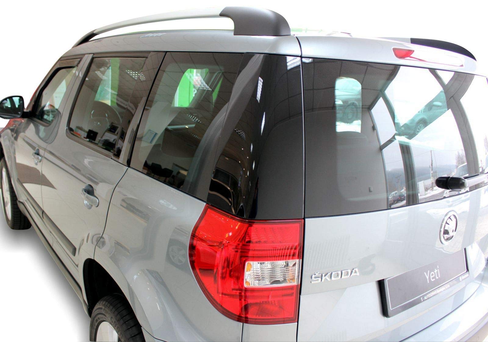 J&J AUTOMOTIVE Windabweiser passend für Skoda Yeti 5-Türer 2009-2017 4tlg, Heko Regenabweiser Vorne Hinten Getönt Dunkel Passform