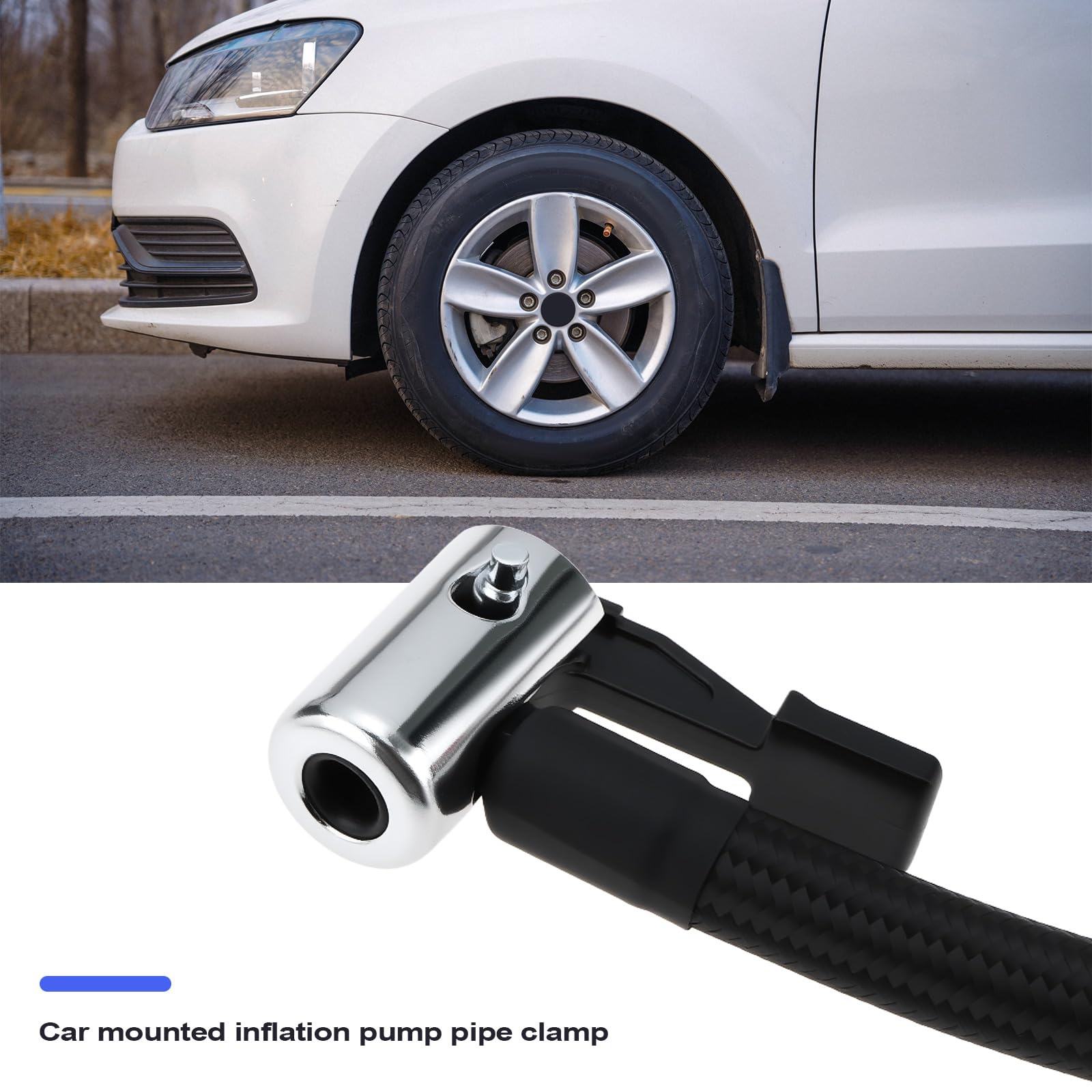 M6 Wąż do pompy powietrza do opon Adapter długość 40cm do uchwytu na klips do dyszy do opon Pompa powietrza do opon samochodowych, motocyklowych, rowerowych