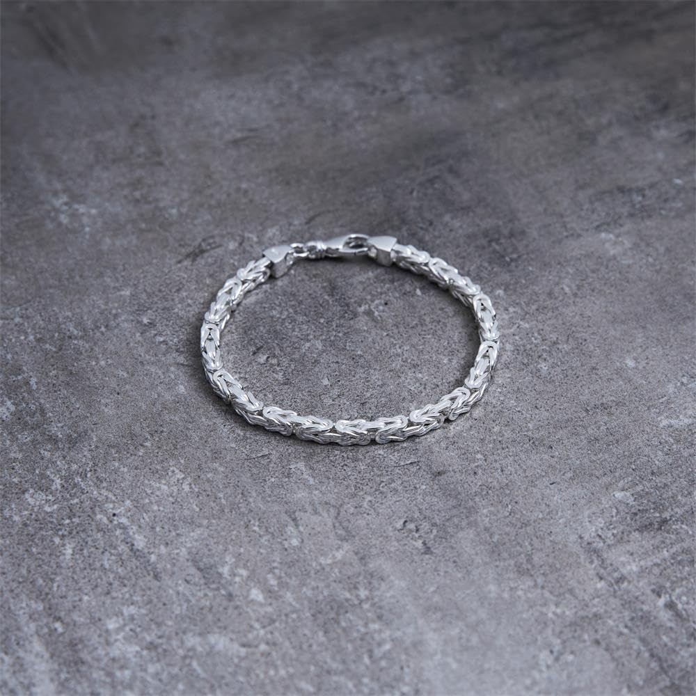 JEWLIX Silberarmband Königsketten Design aus 925er Silber 4,5 mm KA0045
