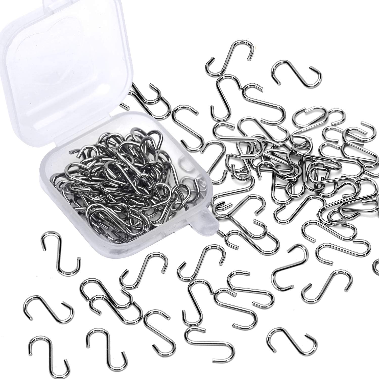 Senkary 100 Pieces 1/2 Inch Mini S Hooks Small S Hooks