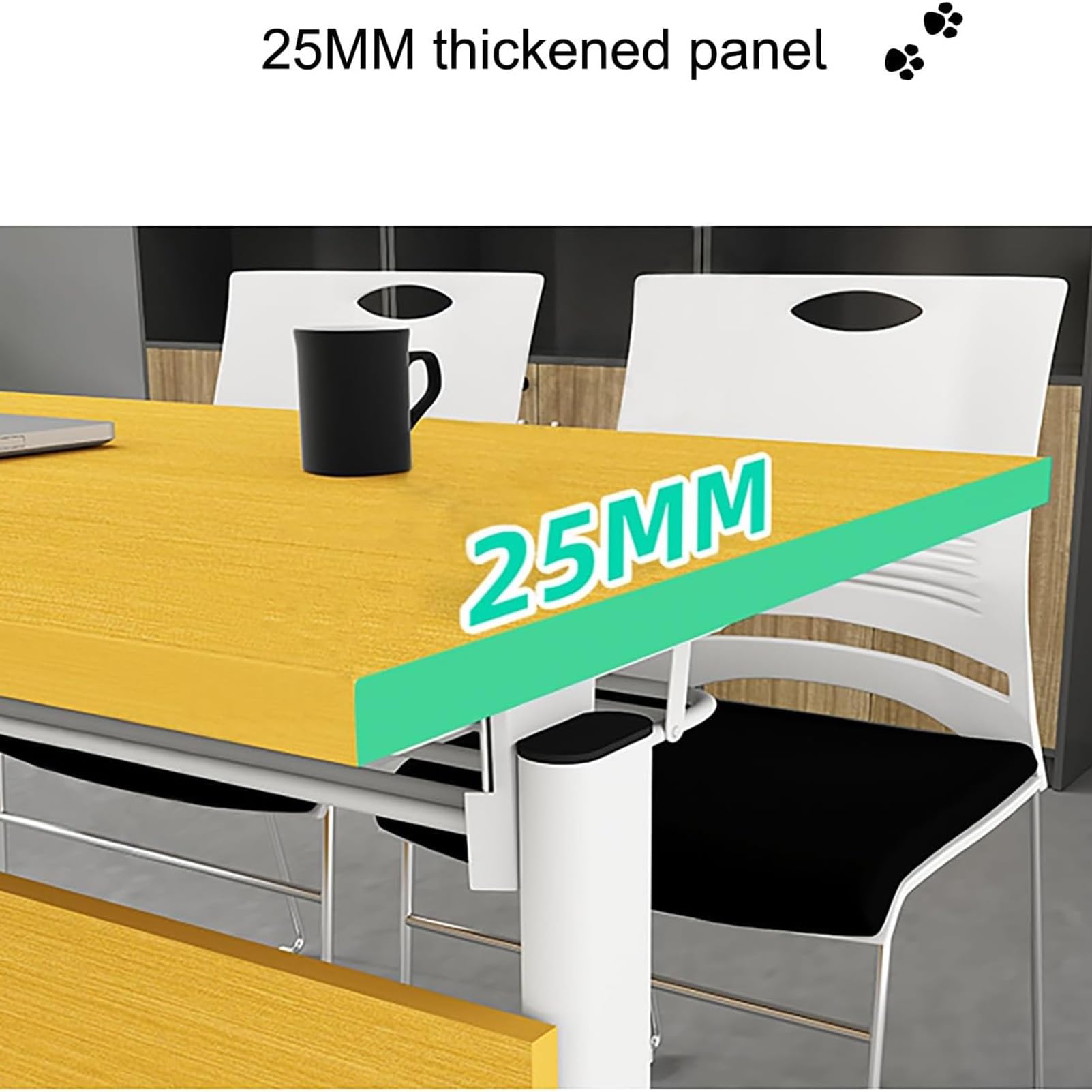 Mesa De Conferencias Móvil Moderna para Oficina 120x40x75cm, Mesa Plegable Grande con Empalme De Bricolaje, Mesa Modular De Oficina para Reuniones Grandes