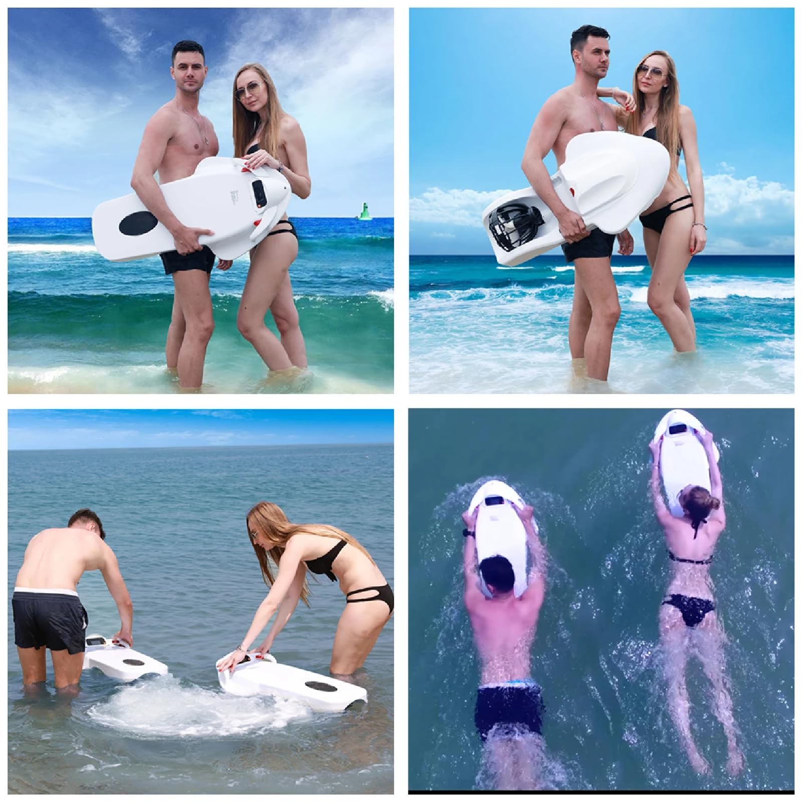 Tavola da Surf Elettrica per Adulti 36v 3200w,Scooter Acquatico da 6500 Giri/Min,Tempo di Resistenza: 60 (4 M/S) -120 Min (2 M/S), Display LCD + Spazio Vuoto per Supporto Fotocamera