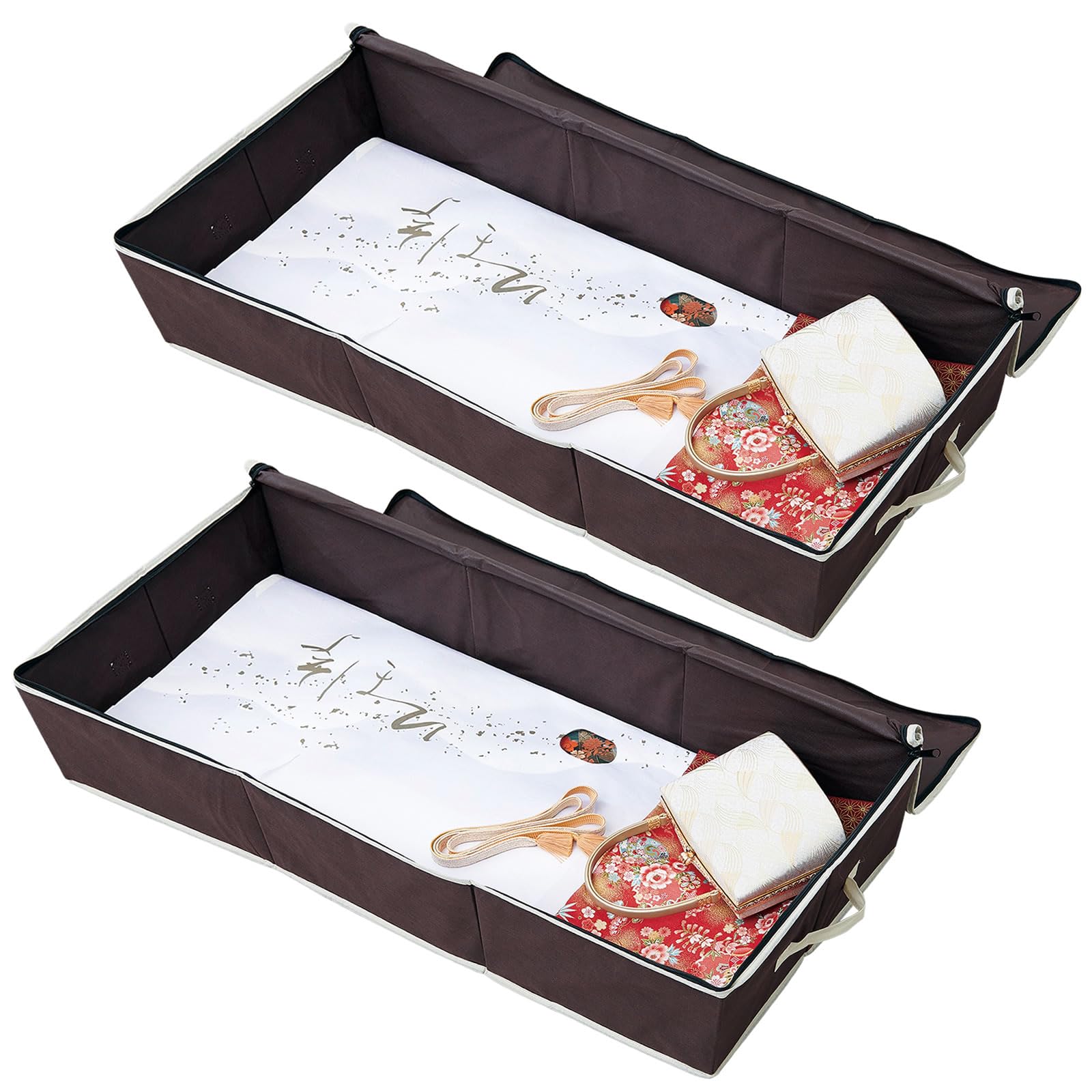 Amazon｜【まとめ買い2個セット】アイメディア 着物ケース 炭