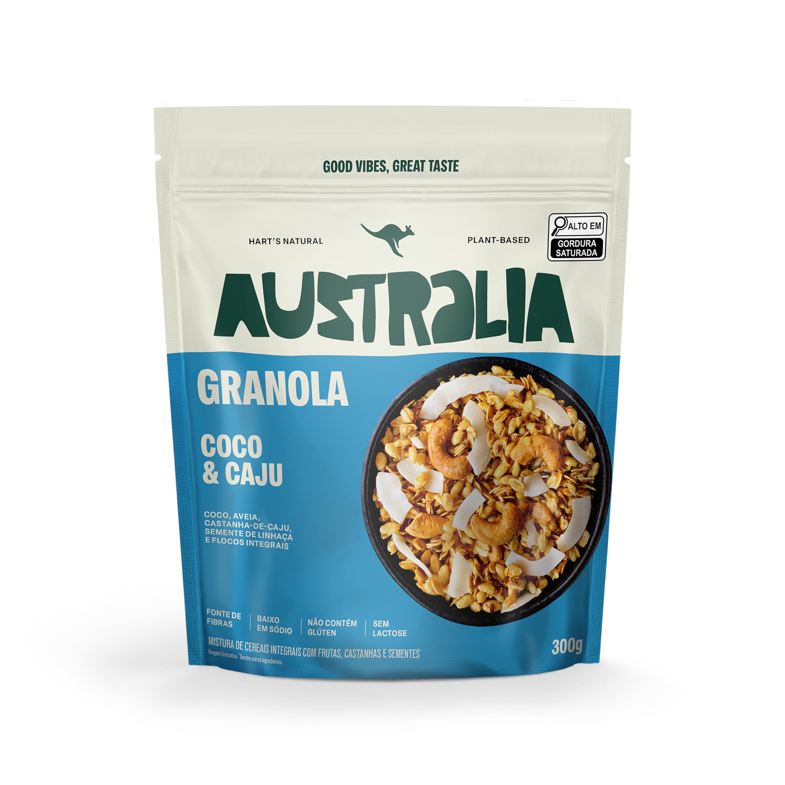 Hart's Natural Granola Australia Coco e Caju | Granola Sem Glúten