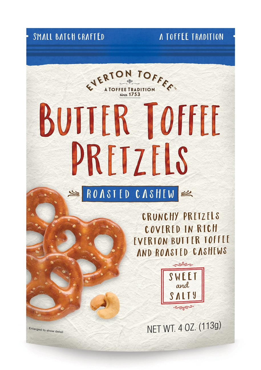 Everton Toffee Butter Toffee Pretzels, Roasted Cashew