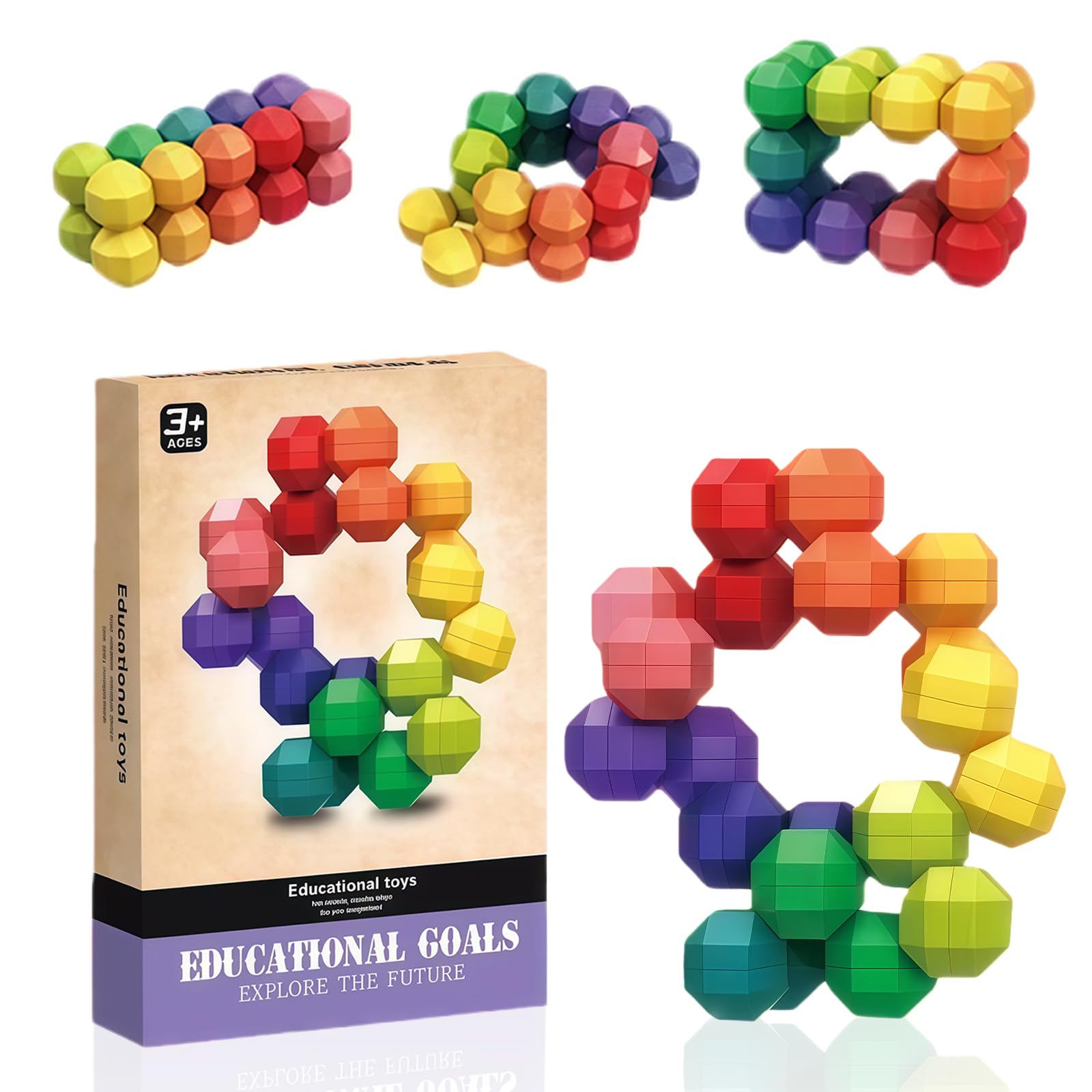 Sensory Fidget Toys for Kids Autism and ADHD Stress Relief Rainbow Fidget balls