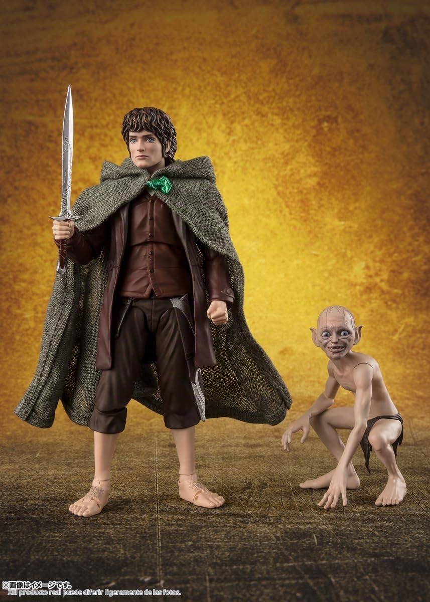 TAMASHII Nations Frodo Baggins & Gollum Figuras 12 & 5 cm The Lord of The Rings: The Fellowship of The Ring