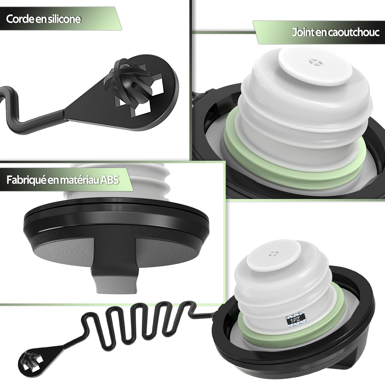 1PZ FR7-GZ1 Korek zbiornika paliwa Kompatybilny z Ford Fiesta Focus Transit Custom B-MAX Ranger 7S619030CB E1F1-9030-AA 1580852 Wysokiej jakości wodoodporne uszczelnienie odporne na korozję