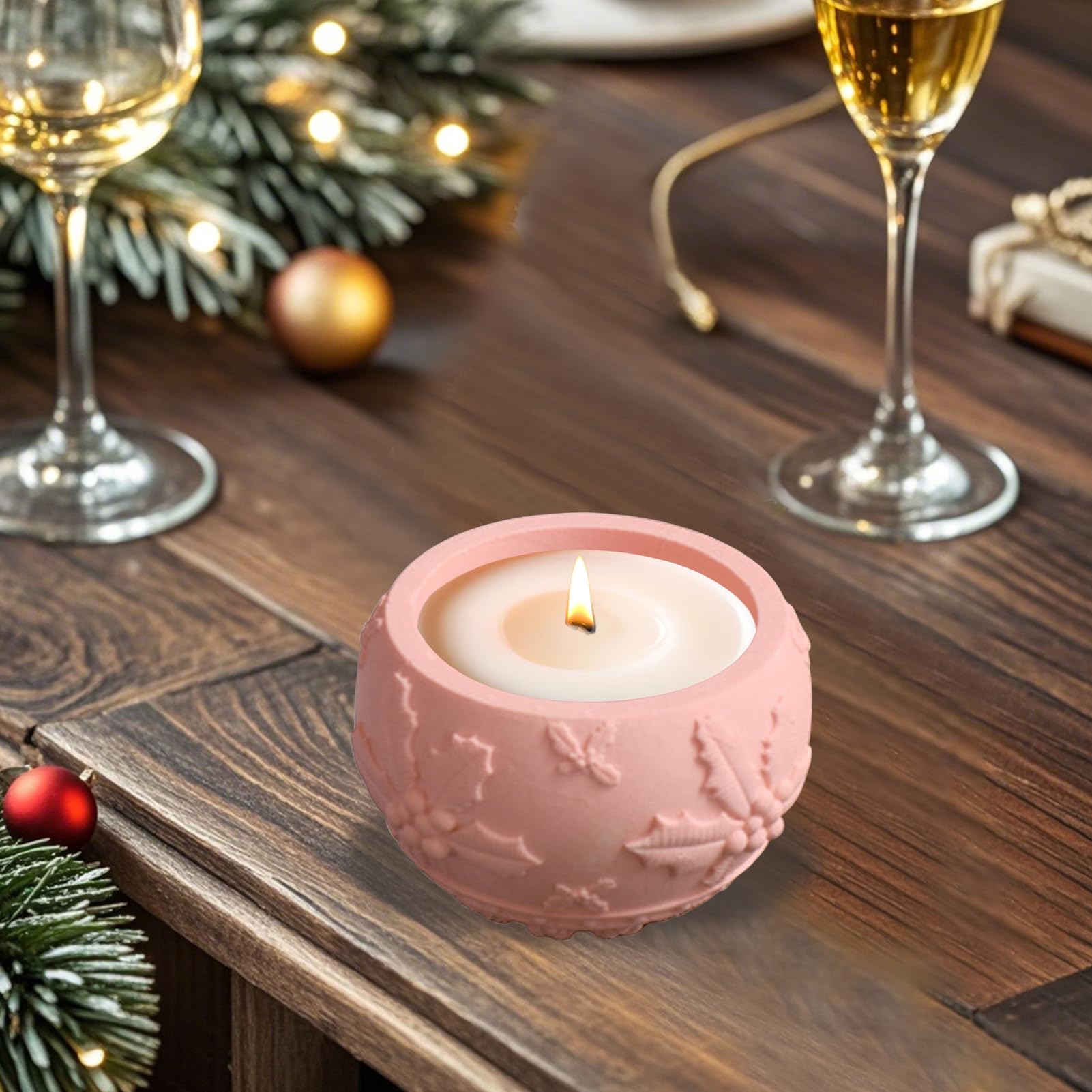 YODOYO Silikonformen Weihnachten - Schneeflocken Kugelformen Für Kerzen, Beton & DIY Deko