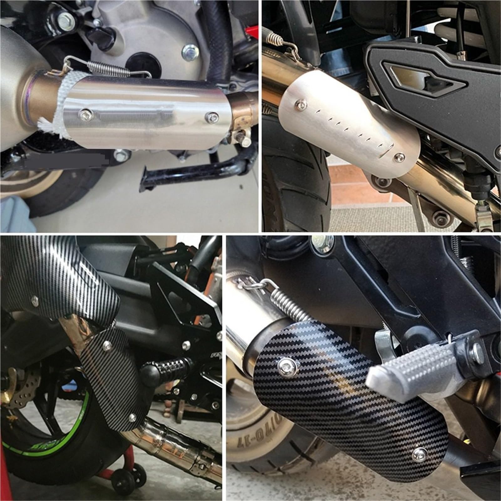 eindpijpen Osłona rury wydechowej motocykla, tłumik, osłona termiczna, czapka Escape Moto(G-carbon-A.k sticker)