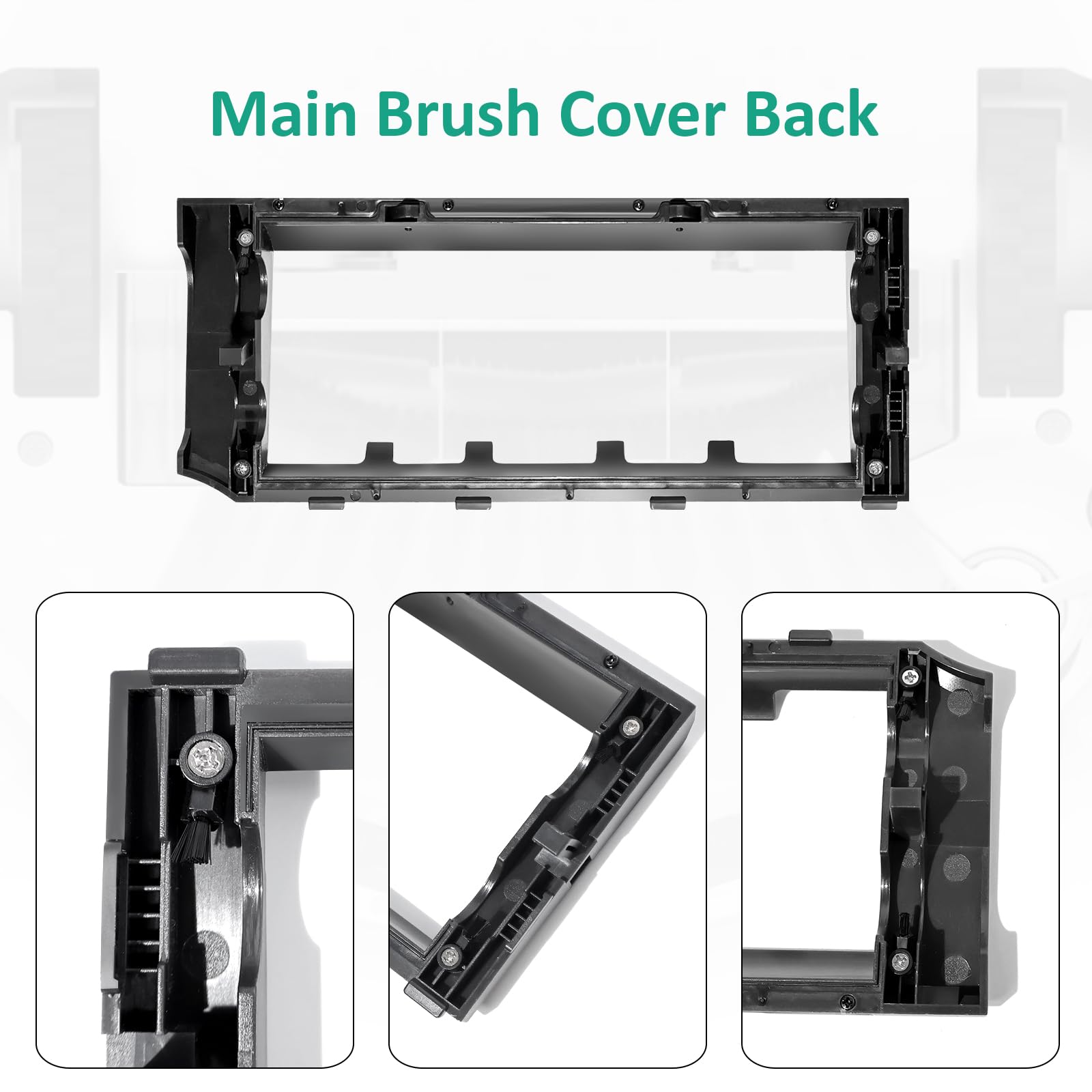 Couvercle De Brosse Principale Pour Aspirateur Robot Roborock S8 Max Ultra / S8 Pro MaxV - Protection Anti-poussière En ABS - 10