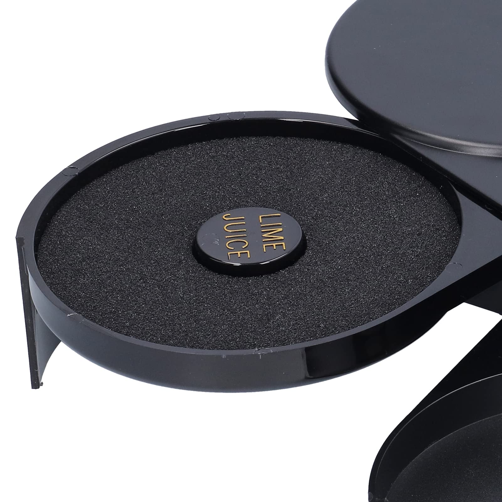 Margarita Salt Rimmer Set, 3-Tier Bar Cocktail Seasoning Box, Salt Lime Trays, Bartender Tool Jewelry Storage Box, Salt Rimmer Dish for Bar Party