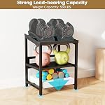 Adjustable Dumbbell Rack, 3 Tier Adjustable Dumbbell Stand, Holds 550LBS, Heavy Duty Dumbbells Weight Rack, Kettlebell Stand for Home Gym Strength Training, Rack Only