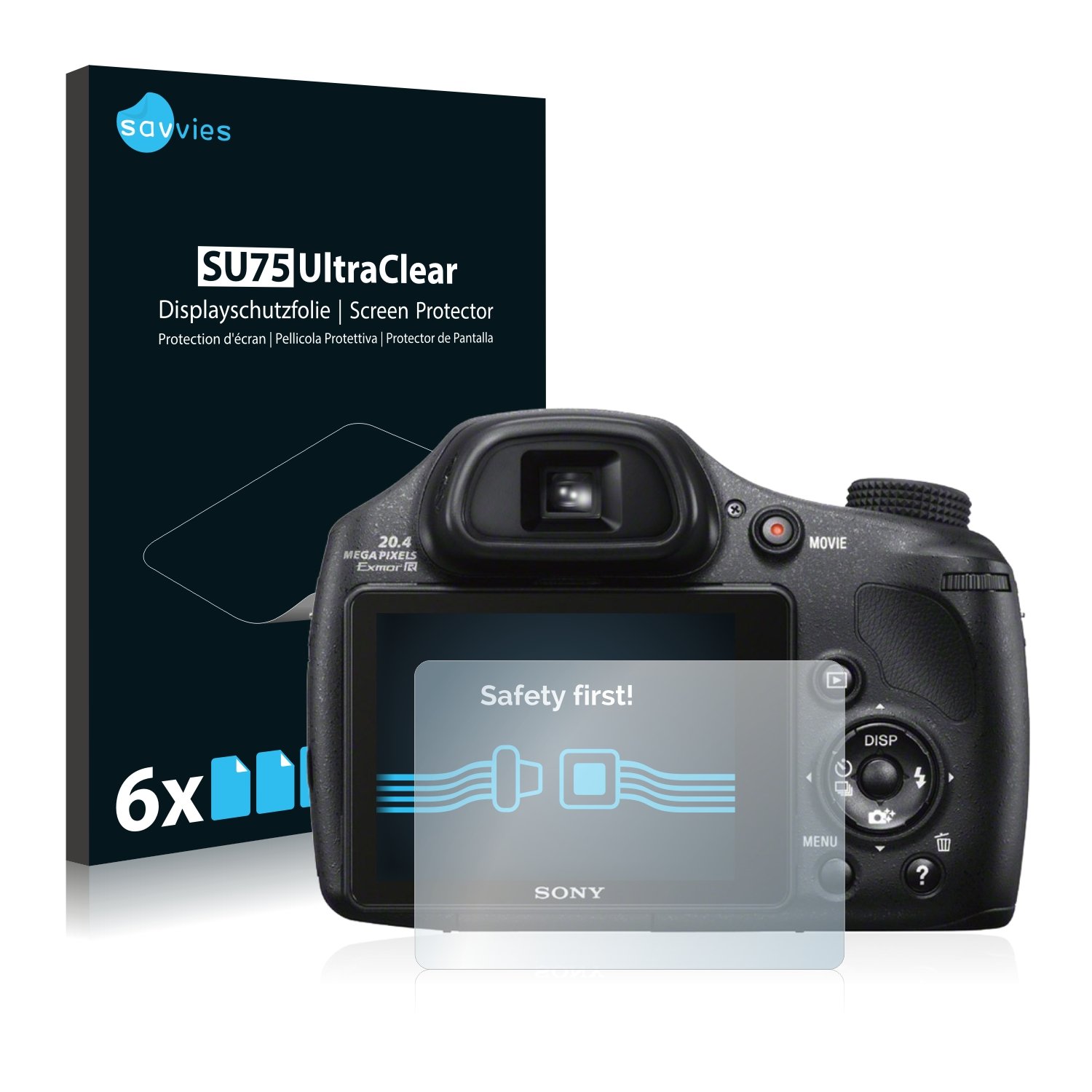 6x Proteggi Schermo per Sony Cyber-Shot DSC-HX20V Pellicola Protezione