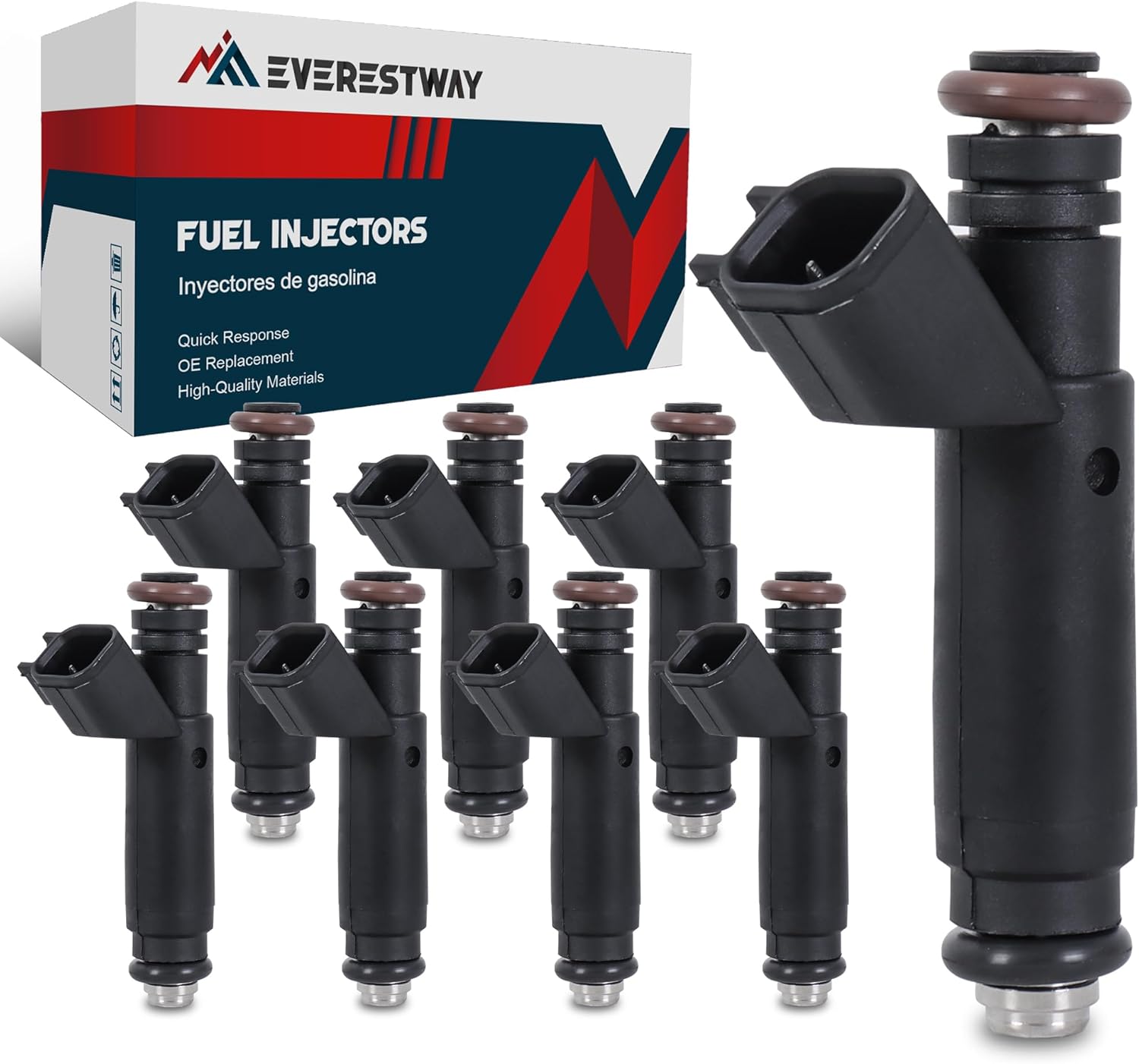 Fuel Injector Set of 8 Compatible for 2004-2008 Ford F150 E150 E250, 2004 2005 Ford Explorer/Mercury Mountaineer 4.6L V8 Replaces 4L3Z9F593BA FJ867