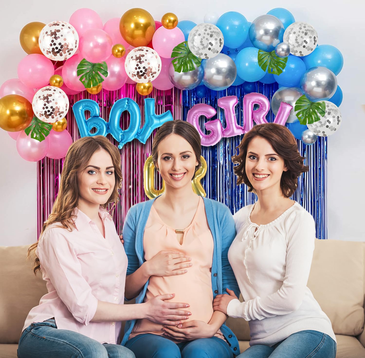 Party Propz Baby Shower Decoration Items - 99Pcs Mom To Be Decors | Decorations set | Baby Shower Foil Balloons | Mom To Be Decor | Decoration Items Set 3