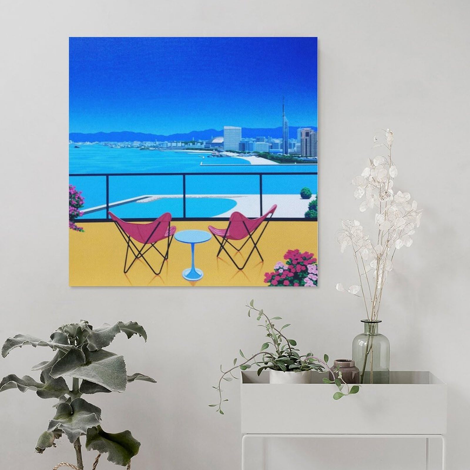 永井博　キャンバスアート　NAGAI HIROSHI インテリア Amazon.co.jp: Hiroshi-Nagai 永井博 Japanese Graphic Designer