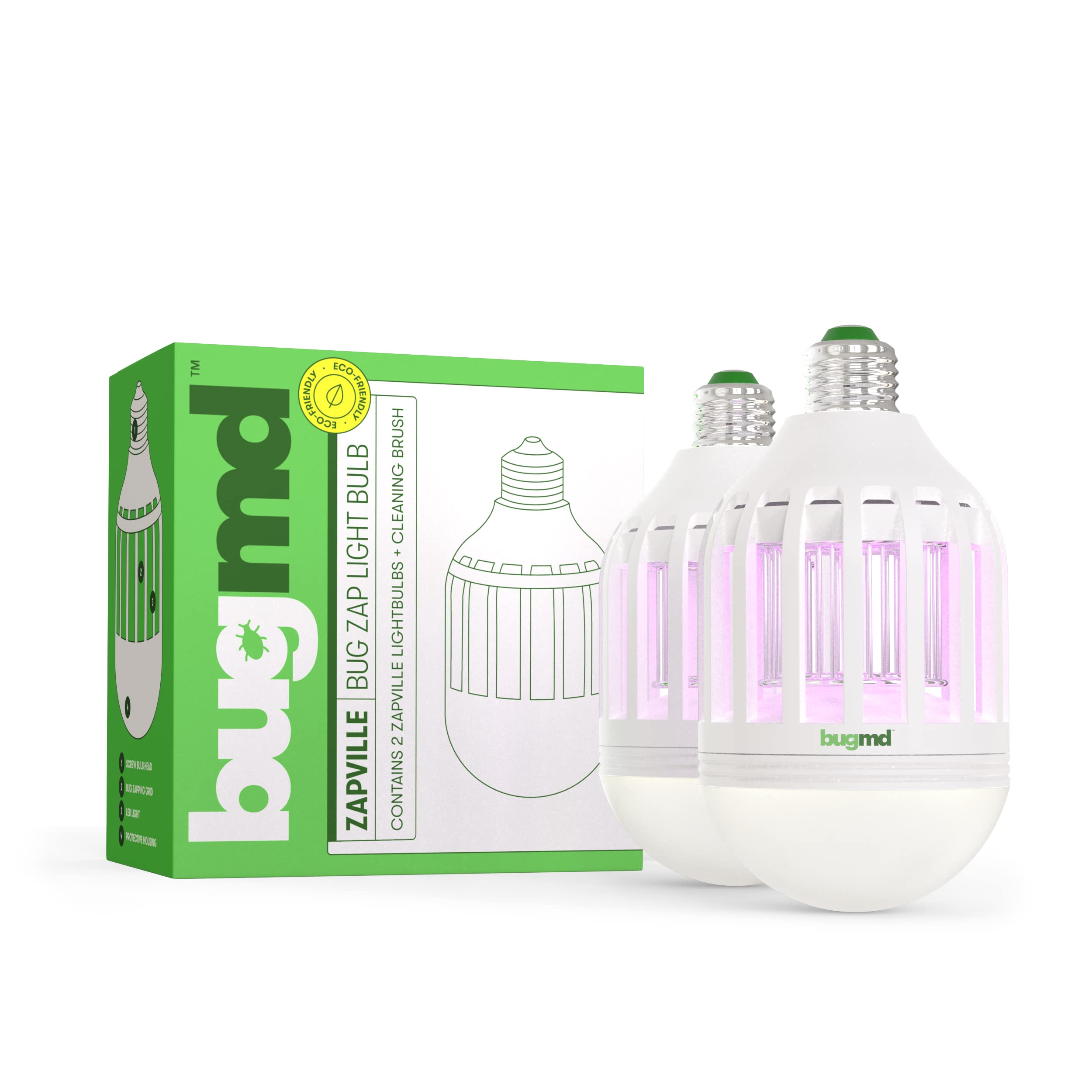 Buy BugMD Zapville Zap It Bug Zapper Indoor UV and LED Light Bulb