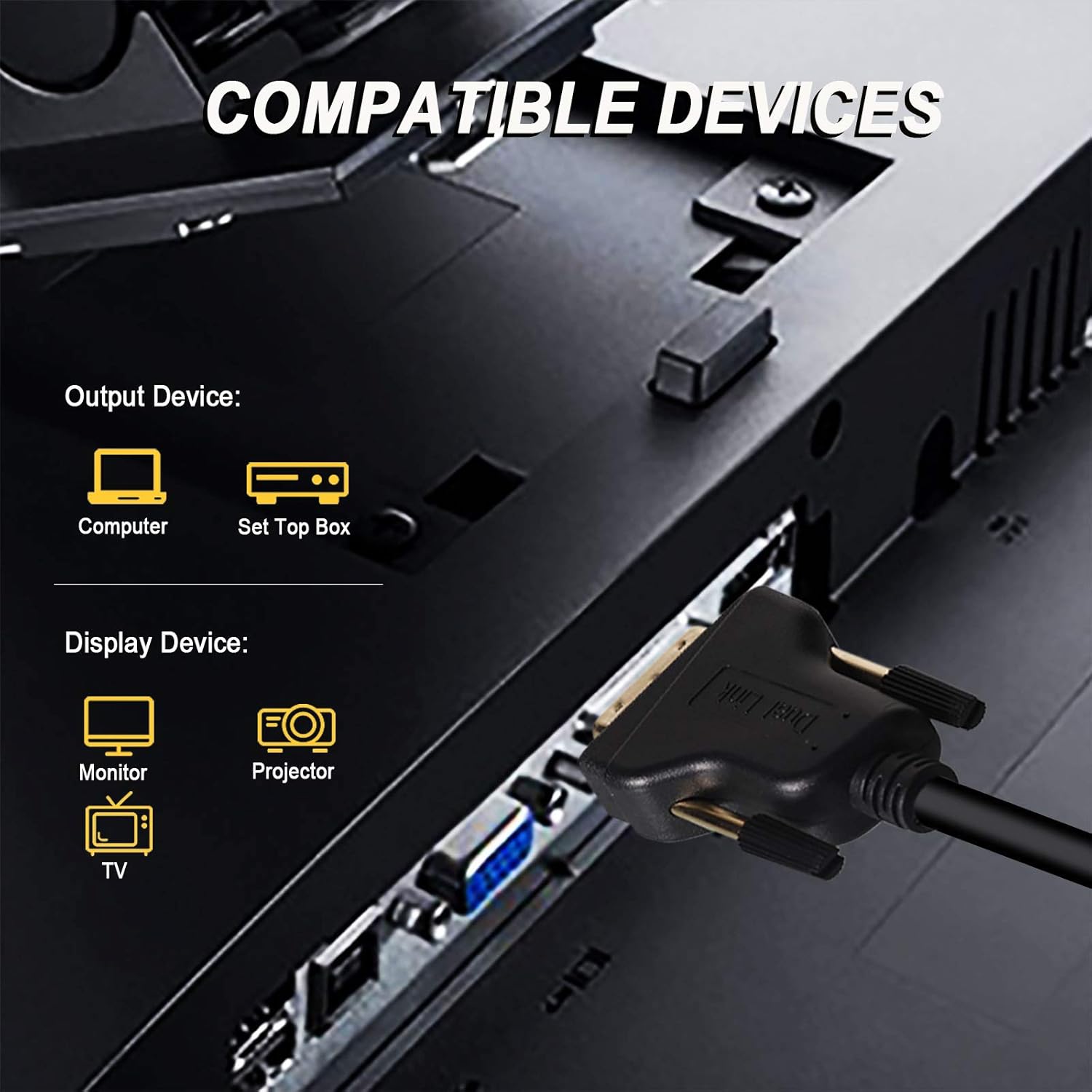 DVI to HDMI, Benfei Bidirectional DVI (DVI-D) to HDMI Male to Female Adapter with Gold-Plated Cord : Electronics