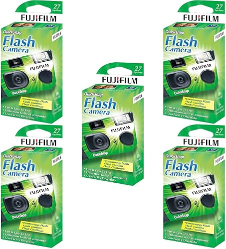 Fujifilm QuickSnap 400 velocidad cámara de un solo uso con flash (5-Pack)