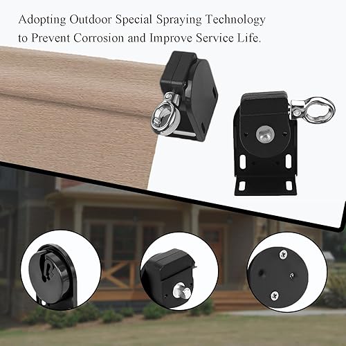 Miniatura 5 de Coolaroo - Soporte de persiana enrollable para interiorexterior, persianas enrollables Coolaroo para exteriores (negro, soporte inalámbrico)